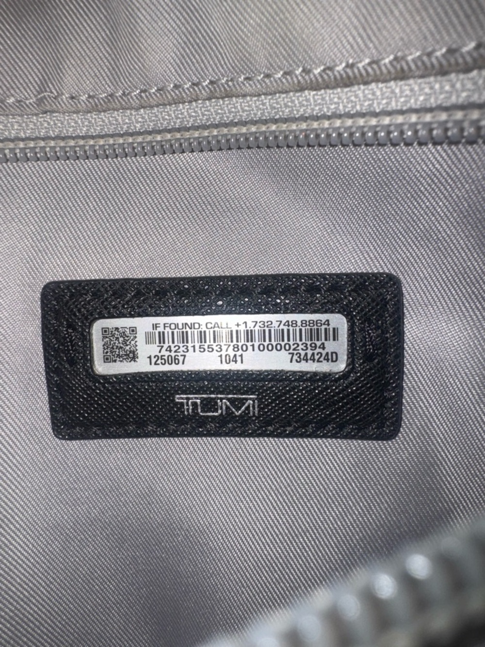 Tumi Black Leather Backpack with Silver Hardware - Picture 5 of 5